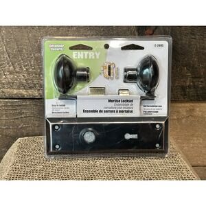 DEFENDER SECURITY MORTISE KEYED LOCK SET E-2495 CLASSIC BRONZE INTERIOR DOOR NEW